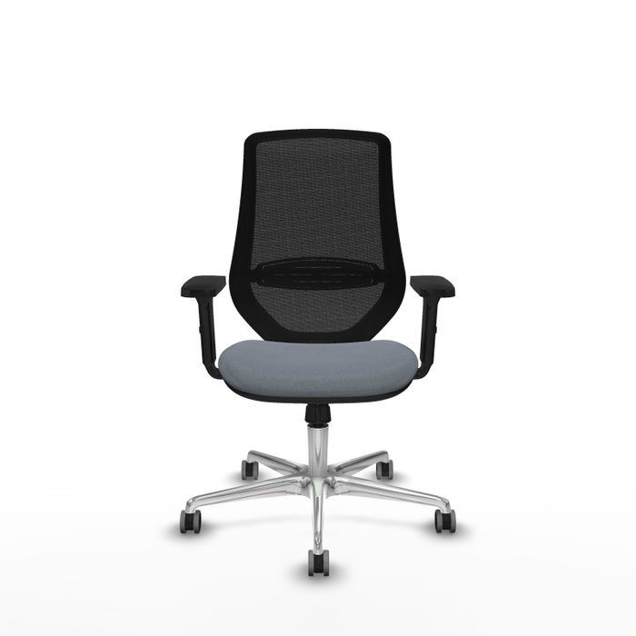 PIQUERAS Y CRESPO Silla de oficina Mardos con mecanismo Sincro, Gris y Negro