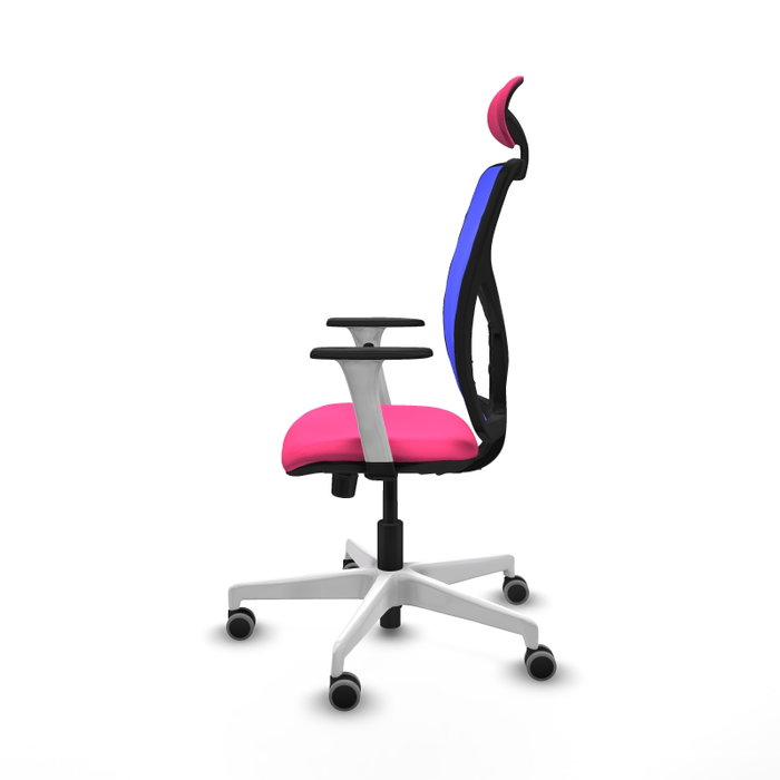 PIQUERAS Y CRESPO Silla de oficina Motilla Rosa y Azul