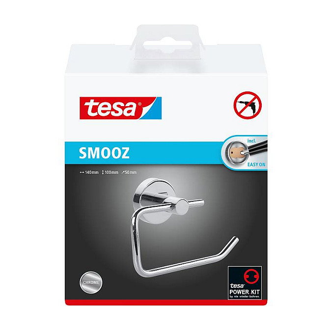 Tesa SMOOZ Portarrollos de papel higiénico cromado