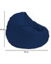 Atelier Del Sofa 100 Cushion Pouf Pouf de Jardín Azul Oscuro 100 cm Diámetro x 100 cm Altura