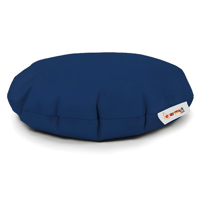 Atelier Del Sofa 100 Cushion Pouf Pouf de Jardín Azul Oscuro 100 cm Diámetro x 100 cm Altura