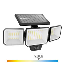 Philips Aplique Solar Nysil con Sensor de Movimiento, 8.7W, Luz Fría 5000K 1000lm, IP65, Color Negro