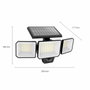 Philips Nysil Aplique solar con sensor de movimiento, 1000 lm, negro