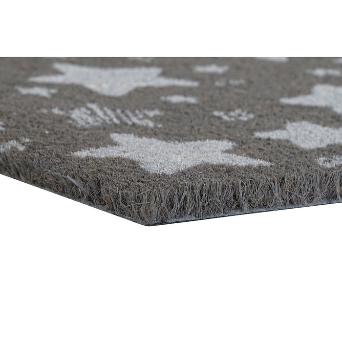 DKD Home Decor Felpudo de Fibra de Coco Estrellas Surtido de 2 Unidades