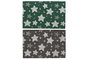 DKD Home Decor Felpudo Básico Fibra de Coco y Goma Verde Gris Estrellas 40 x 60 cm (2 Unidades)