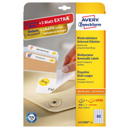 AVERY Zweckform Etiquetas L4732REV-25 Blanco 35,6 x 16,9 mm, 2.400 unidades