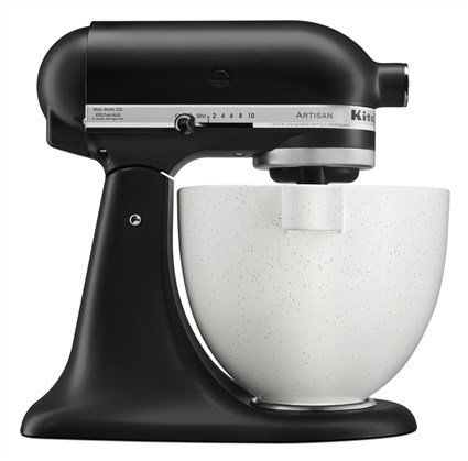 Kitchenaid 5KSM2CB5CB5PSS Bol de Cerámica Gris Moteado para Batidora Amasadora Apto para Microondas y Horno