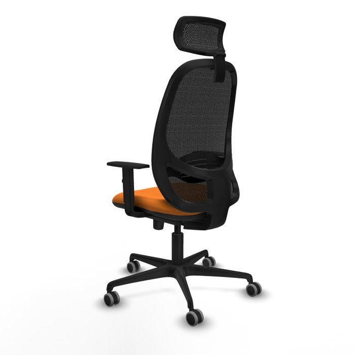PIQUERAS Y CRESPO Silla de oficina Cilanco con mecanismo Sincro, Naranja y Negro PIQUERAS Y CRESPO Silla de oficina Cilanco con mecanismo Sincro, Naranja y Negro