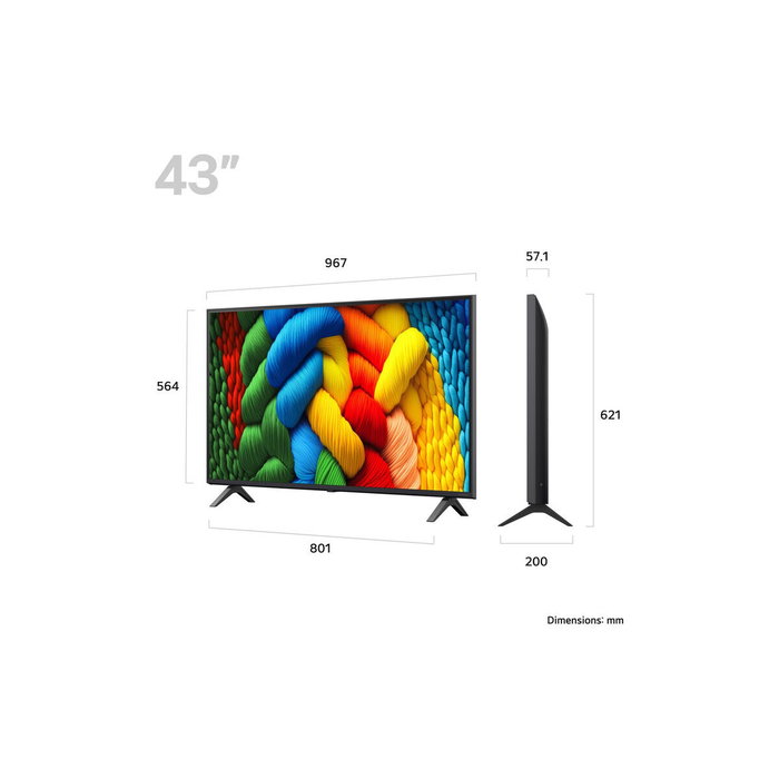 LG 43NANO80A6B Smart TV NanoCell 43 Pulgadas 4K Ultra HD
