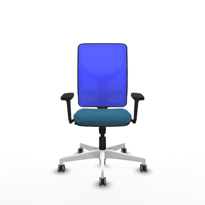 PIQUERAS Y CRESPO Silla de oficina Motilla con mecanismo Sincro, Verde petróleo y Azul