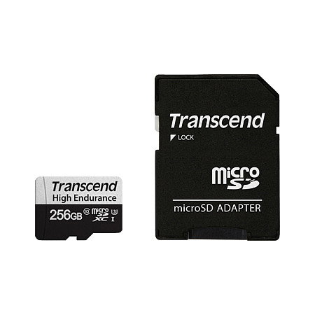 Transcend Tarjeta microSDXC 350V de 256 GB con adaptador Transcend Tarjeta microSDXC 350V de 256 GB con adaptador