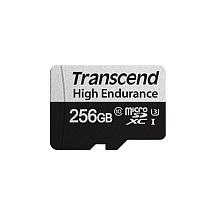 Transcend Tarjeta microSDXC 350V de 256 GB con adaptador Transcend Tarjeta microSDXC 350V de 256 GB con adaptador
