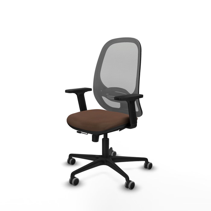 PIQUERAS Y CRESPO Silla de oficina Cilanco con mecanismo Sincro/Traslack, Marrón oscuro y Gris PIQUERAS Y CRESPO Silla de oficina Cilanco con mecanismo Sincro/Traslack, Marrón oscuro y Gris