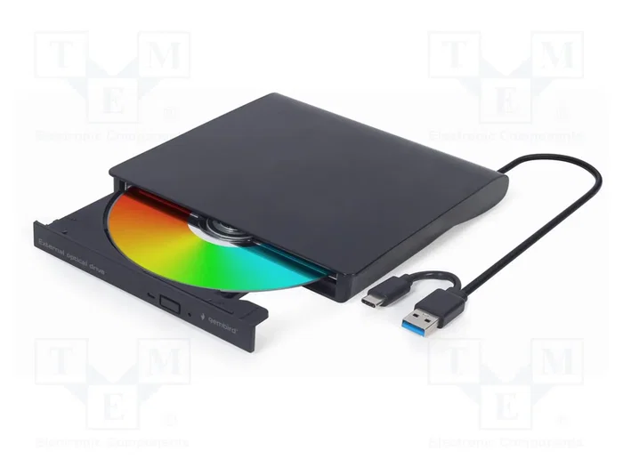 Gembird DVD-USB-031 Unidad de DVD±RW USB Tipo C Negro