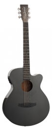 Tanglewood Guitarra Acústica Super Folk Cutaway Fibra de Carbono