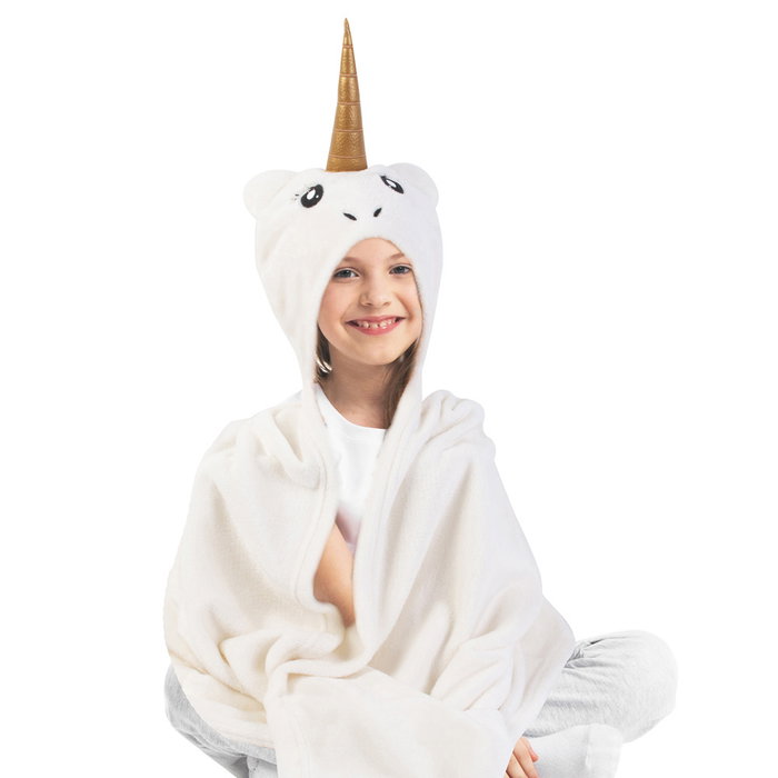 Home Deco Kids Manta Infantil con Capucha Licorne 90x110 cm