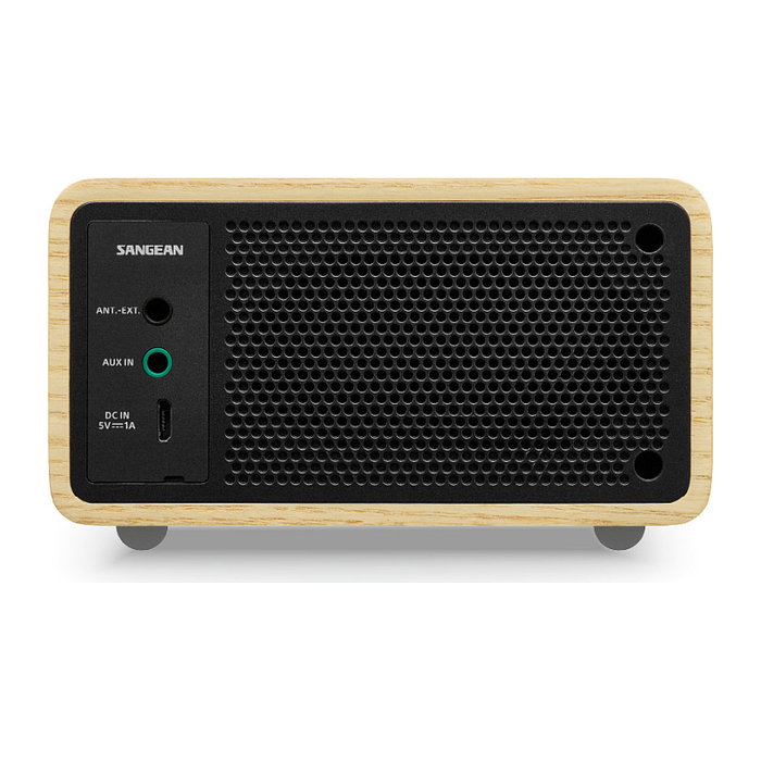 Sangean DDR-7 Radio FM/AM con altavoz de madera natural y bluetooth