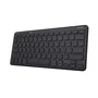 Trust Teclado Lyra Inalámbrico Compacto Triple Conexión USB + Bluetooth 5.0 + RF, QWERTY Español, Perfil Bajo, Teclas de Tijera, Multidispositivo, Negro