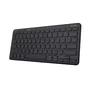 Trust Teclado Lyra Inalámbrico Compacto Triple Conexión USB + Bluetooth 5.0 + RF, QWERTY Español, Perfil Bajo, Teclas de Tijera, Multidispositivo, Negro