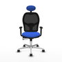 PIQUERAS Y CRESPO Silla de oficina Jorquera con mecanismo Sincro/Traslack, Azul y Negro
