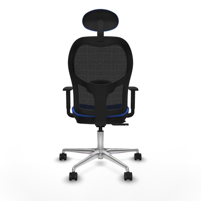 PIQUERAS Y CRESPO Silla de oficina Jorquera con mecanismo Sincro/Traslack, Azul y Negro