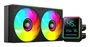 Mars Gaming ML-LCDPRO240 Kit Refrigeración Líquida CPU AIO 240mm Negro con Pantalla LCD 2.8", Ventiladores ARGB Infinity Mirror, Hasta 500W TDP, Compatible con Intel y AMD