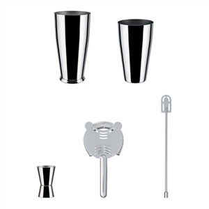 Alessi 5050SET Set Accesorios Cocktail Lunar Eclipse Acero Inoxidable 18/10 Alessi 5050SET Set Accesorios Cocktail Lunar Eclipse Acero Inoxidable 18/10