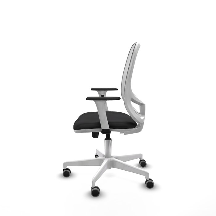 PIQUERAS Y CRESPO Silla de oficina Cilanco con mecanismo Sincro, Negro/Blanco