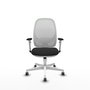 PIQUERAS Y CRESPO Silla de oficina Cilanco con mecanismo Sincro, Negro/Blanco