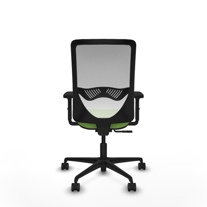 Silla de oficina Zulema con mecanismo Sincro tapizada con Tela color Pistacho y malla color Blanco. Equipada con lumbar 1D, Brazos 2D y Ruedas 65mm nailon Silla de oficina Zulema con mecanismo Sincro tapizada con Tela color Pistacho y malla color Blanco. Equipada con lumbar 1D, Brazos 2D y Ruedas 65mm nailon