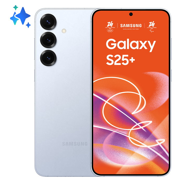 Samsung Galaxy S25+ 5G Dual SIM 12 GB RAM 256 GB, Pantalla Dynamic AMOLED 2X de 6.7", Snapdragon 8 Elite, Cámara 50 MP, Android 15, Batería 4900 mAh, Azul Icy Blue Samsung Galaxy S25+ 5G Dual SIM 12 GB RAM 256 GB, Pantalla Dynamic AMOLED 2X de 6.7", Snapdragon 8 Elite, Cámara 50 MP, Android 15, Batería 4900 mAh, Azul Icy Blue