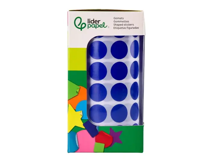 Liderpapel Gomets Circulares Autoadhesivos 15 mm Azul Rollo 2500 Unidades en Caja de Cartón Liderpapel Gomets Circulares Autoadhesivos 15 mm Azul Rollo 2500 Unidades en Caja de Cartón