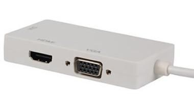 MicroConnect Adaptador Mini Display Port a DVI, VGA, HDMI para conectar pantallas