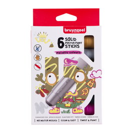 Bruynzeel Set de témperas en barra metálico de 6 colores