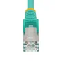 StarTech Cable Ethernet NLAQ-7M-CAT6A-PATCH CAT6A S/FTP 7 m Aguamarina Blindado LSZH 10Gbps 500MHz PoE++ 100W RJ-45 Sin Enganches