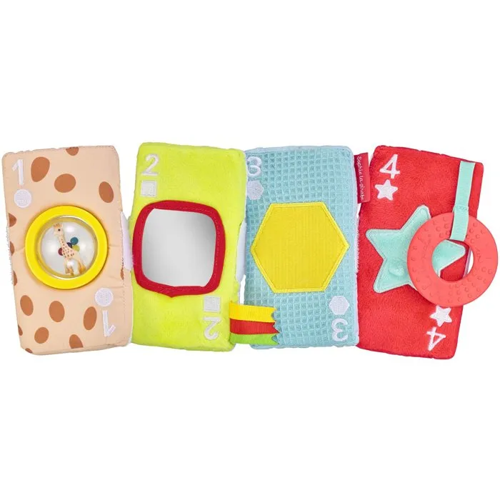 Sophie La Girafe Tarjetas sensoriales Sophie la Jirafa - Varios materiales con Braille y Velcro - Ref: AAATG69951