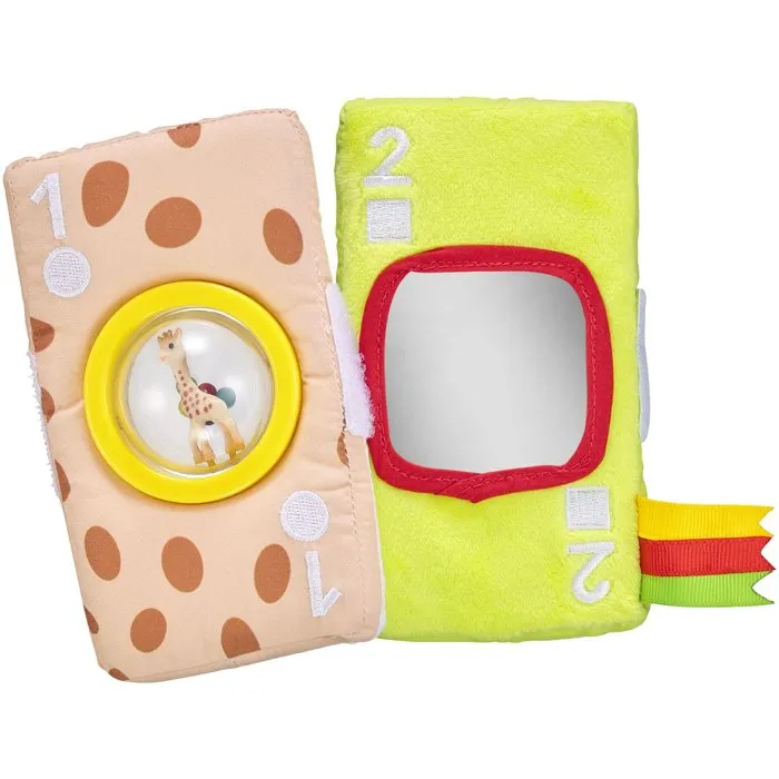 Sophie La Girafe Tarjetas sensoriales Sophie la Jirafa - Varios materiales con Braille y Velcro - Ref: AAATG69951