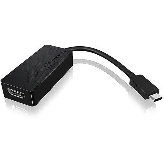 ICY BOX IB-AC534-C Adaptador USB-C a HDMI 4K 60Hz, Resolución 4096x2160, Conector USB Tipo C Macho, Color Negro