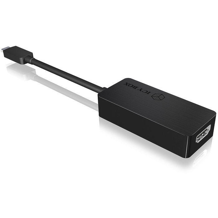 ICY BOX IB-AC534-C Adaptador USB-C a HDMI 4K 60Hz, Resolución 4096x2160, Conector USB Tipo C Macho, Color Negro
