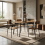 Moblekit Silla de Madera y Metal con Respaldo Sigrid
