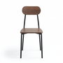 Moblekit Silla de Madera y Metal con Respaldo Sigrid