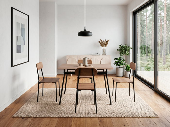 Moblekit Silla de Madera y Metal con Respaldo Sigrid Moblekit Silla de Madera y Metal con Respaldo Sigrid