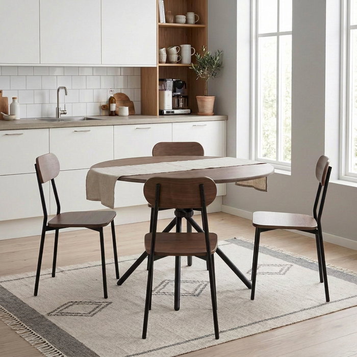 Moblekit Silla de Madera y Metal con Respaldo Sigrid Moblekit Silla de Madera y Metal con Respaldo Sigrid