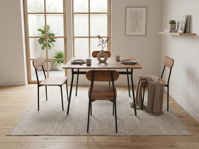 Moblekit Silla de Madera y Metal con Respaldo Sigrid Moblekit Silla de Madera y Metal con Respaldo Sigrid