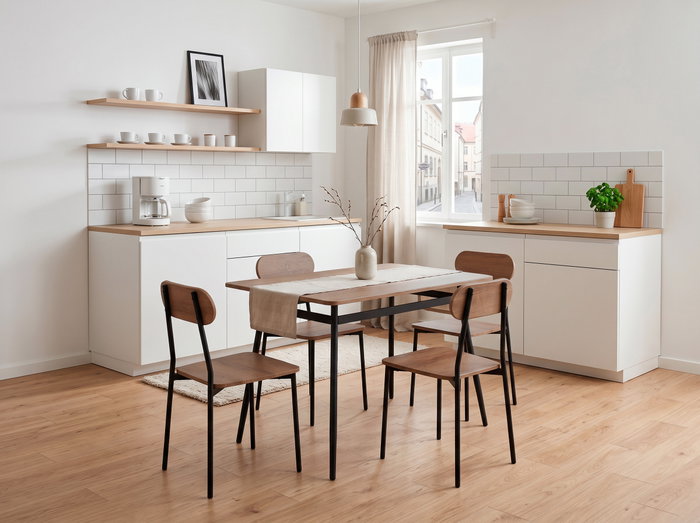 Moblekit Silla de Madera y Metal con Respaldo Sigrid Moblekit Silla de Madera y Metal con Respaldo Sigrid