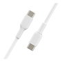 Belkin CAB003BT2MWH Cable USB-C a USB-C 2 Metros Blanco, PVC, Plug and Play