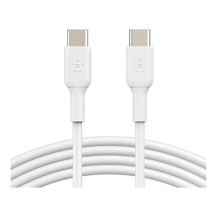 Belkin CAB003BT2MWH Cable USB-C a USB-C 2 Metros Blanco, PVC, Plug and Play
