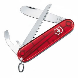 VICTORINOX My First Victorinox 0.2303 73.T Kinder Taschenmesser, Navaja Infantil de Bolsillo Roja Transparente