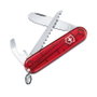 Victorinox 0.2373.T My First Victorinox Swiss Army Knife para Niños - Cuchillo Multiusos Transparente Rojo