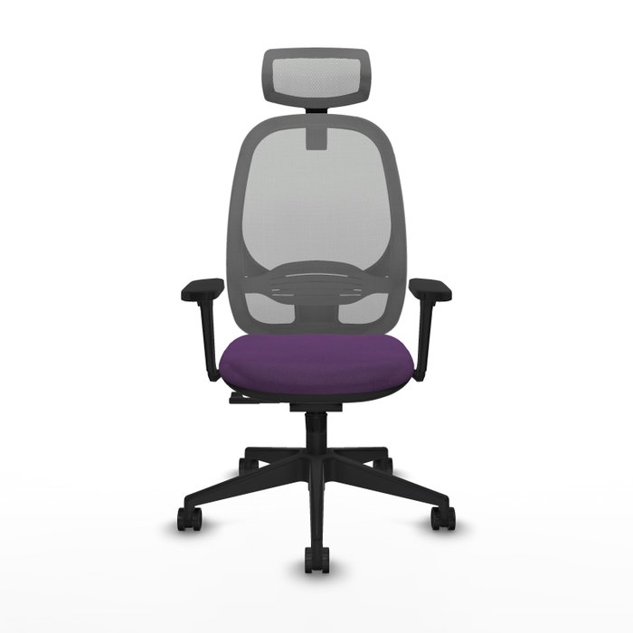 PIQUERAS Y CRESPO Silla de oficina Cilanco con mecanismo Sincro, Morado y Gris